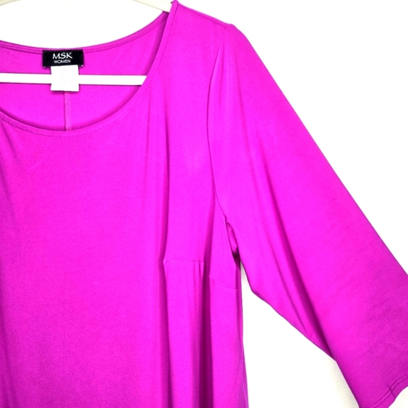 MSK Women Sheath Style Dress. Fuschia 2X - Picture 3 of 11